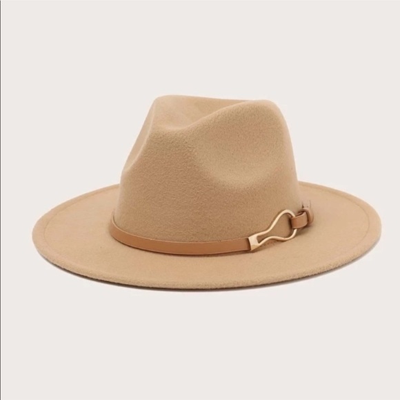 Accessories - FLASH SALE ‼️ Oatmeal Cream White Tan Wool Wide Brim Hat